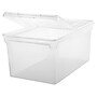 Iris Plastic File Box with Attached Flip Top Lid, Letter Size, Clear, 5/Pack (139921)~#|#~84364DA1-DA3B-4B02-8607F4F12B1B50EB_sc7