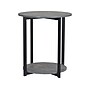 Household Essentials Graystone 21"Dia. Laminate Round End Table, Rustic Slate Concrete/Black (8092-1)~#|#~8437BF5E-2F15-4425-A6027AFE94D9A368_sc7