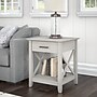Bush Furniture Key West 20" x 20" End Table, Linen White Oak (KWT120LW-03)~#|#~8439AA10-8001-441C-977C111715DFFB7D_sc7