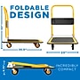 Mount-It! Foldable Flatbed with Swivel Wheels, 660 lb. Capacity, Black/Yellow (MI-921)~#|#~8439E8A0-9689-437C-B8A4537BFE988BD1_sc7
