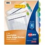Avery Style Edge Insertable Plastic Dividers with Pocket, 8 Tabs, Multicolored (11293)~#|#~843BBF90-6B41-4468-AC048D58E2417314_sc7
