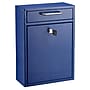 AdirOffice Steel Large Wall Mounted Drop Box Interoffice Mailbox, Key Lock, Blue (631-04-BLU-PKG)~#|#~843F6F6D-A7B2-4181-B9E4CEA9DBFE0949_sc7