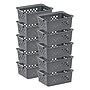 Iris Small Plastic Storage Baskets, Gray, 10/Pack (500164)~#|#~84411D66-B907-4E63-97C978C450244803_sc7