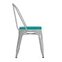 Flash Furniture Perry Indoor-Outdoor Stackable Chair, White with Mint Seat (CH31230WHPL1M)~#|#~8442C711-DF5A-42DC-A76D15D76BEC29E6_sc7