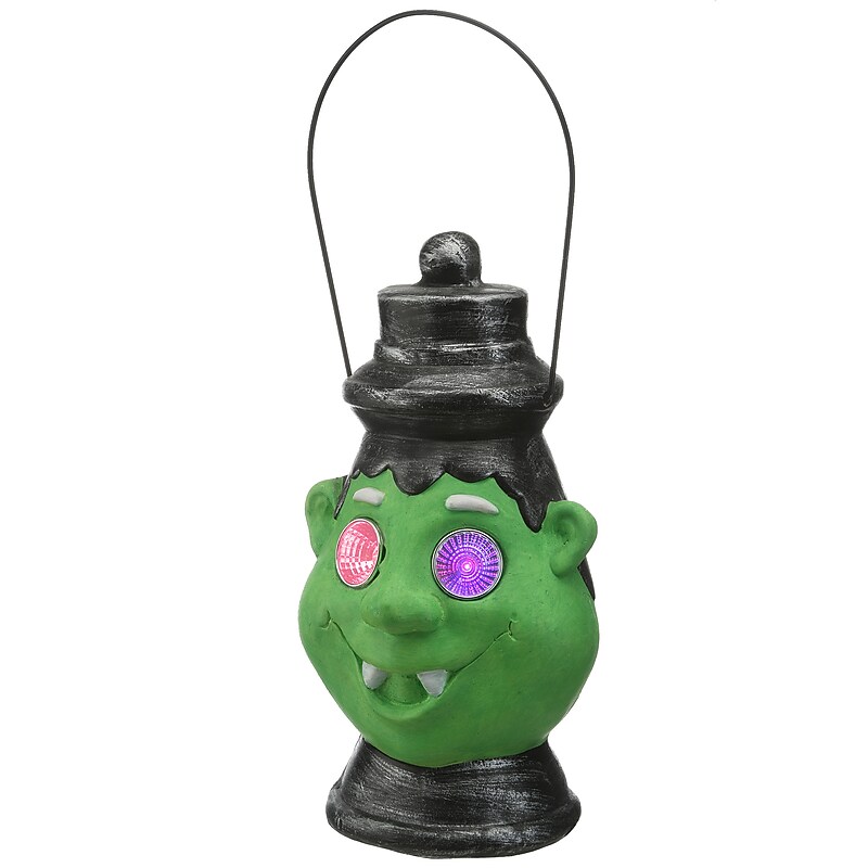 National Tree Company 12" Green Ghoul Lantern with LED Lights (PG11-FJ18518A-1) image 1