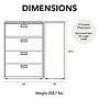 HON Brigade 600 Series 4-Drawer Lateral File Cabinet, Locking, Letter/Legal, Charcoal, 36"W (H684.L.S)~#|#~84474189-7F5E-44E7-9C4B7CF7AB09D092_sc7