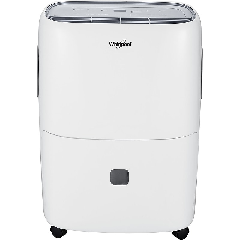 Whirlpool Energy Star 50-Pint Portable Dehumidifier, 2 Speed, Covers up to 650 sq. ft., White (WHAD50PCW) image 1