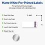 Avery Laser/Inkjet Rectangle Multipurpose Labels, 1" x 2-5/8", White, 160/Pack (S00F4N)~#|#~844D29FF-3559-4C2E-AF61BEA4C11EDC4D_sc7