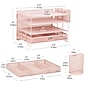 Mind Reader Metal Desk Organizer, Pink (MESH4C-PNK)~#|#~844D47AB-5EBE-400D-B4C4942A8B76382E_sc7