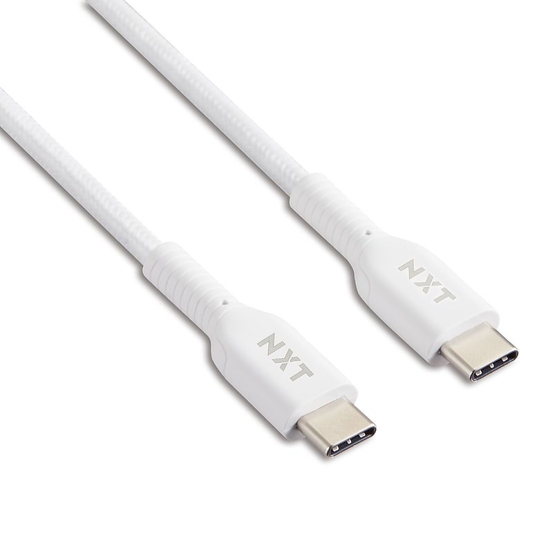 NXT Technologies™ 6 Ft. Braided USB-C Cable, White (NX60470) image 1