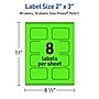 Avery Laser/Inkjet Multipurpose Decorative Edge Labels, 2" x 3", Neon Green, 80/Pack (94267)~#|#~84535A99-5075-465C-9AC3E4CC48AB1107_sc7
