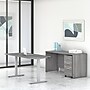 Bush Business Furniture Studio C 60"W Electric Height Adjustable Desk, Credenza, Mobile File Cabinet, Platinum Gray (STC017PGSU)~#|#~8457FC52-A8DE-4916-9E9066D378ED8110_sc7