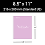 Miquelrius 1-Subject Notebook, 8.5" x 11", College-Ruled, 80 Sheets, Lavender, 5/Carton (48281CS)~#|#~845A4117-4C7B-42AF-863F0E5D8D0BB40B_sc7