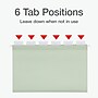 Pendaflex Reinforced Hanging File Folder, 6-Tab, Legal, Sage Green, 20/Box (1009464)~#|#~845C80FD-2BD8-48C1-897898B43C02D19C_sc7