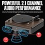 Audiosource AT33 Belt Drive turntable with 2.1 channel 120 watt Bluetooth Speakers, Walnut Woodgrain (AT3345WW)~#|#~845E5F4D-1A62-42A8-AF374841DE1E32A9_sc7