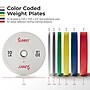 Sunny Health & Fitness Elite 2" Rubber Olympic Weight Plates, 10 lbs., White, 2/Set (SF-OP01-10)~#|#~845ED438-50F7-4633-AAD996D0D8F0E21D_sc7