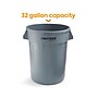 Coastwide Professional™ Plastic Trash Can with no Lid, Gray, 32 Gal. (CW50716)~#|#~8462F269-6F1E-4E4D-84ED2E8E3A96770D_sc7