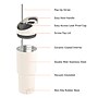ASOBU Cosmic Stainless Steel Double Wall Insulated Water Bottle, 32 oz., White, (ADNABF77W)~#|#~8463F435-BCEA-48FD-B180242F7C89008D_sc7