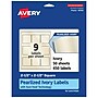 Avery Laser/Inkjet Square Pearlized Labels, 2.5" x 2.5", Ivory, 450 Labels/Box (94104)~#|#~84672751-AD6C-40C5-9A4FEBCB4158462A_sc7