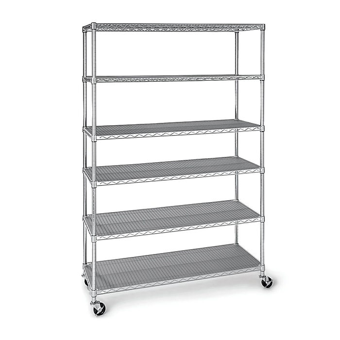 Nahanco 6-Shelf Wire Stand Alone Utility Rack, 75.5