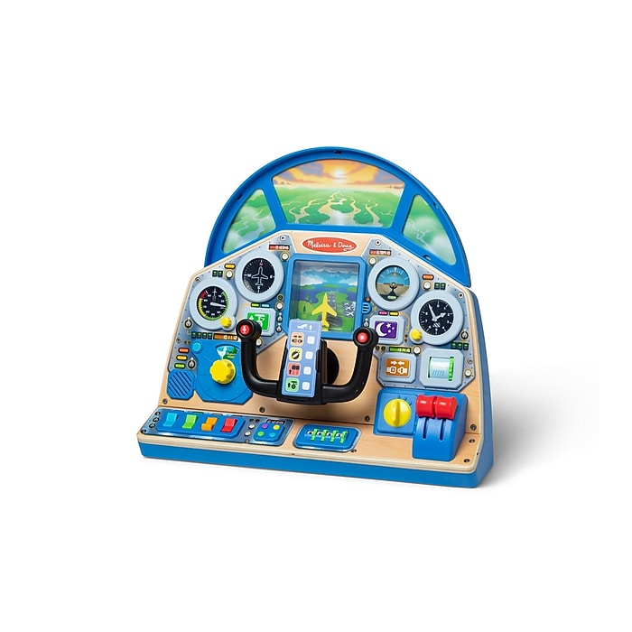 Melissa & Doug Jet Pilot Interactive Dashboard Wooden Toy (32300