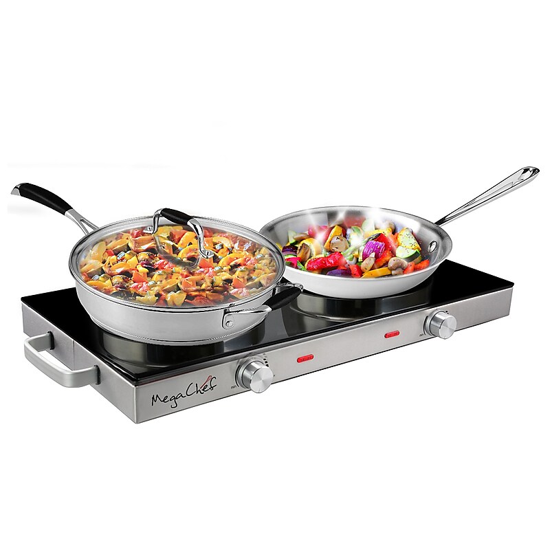 MegaChef Portable Electric 2 Burner Cooktop (937111970M) image 1