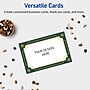 Avery Gold-Green Border Matte Blank Card, White, 20/Pack (S00-FDN)~#|#~846D4A49-B694-4D40-8BE5E6F12F8F15AC_sc7