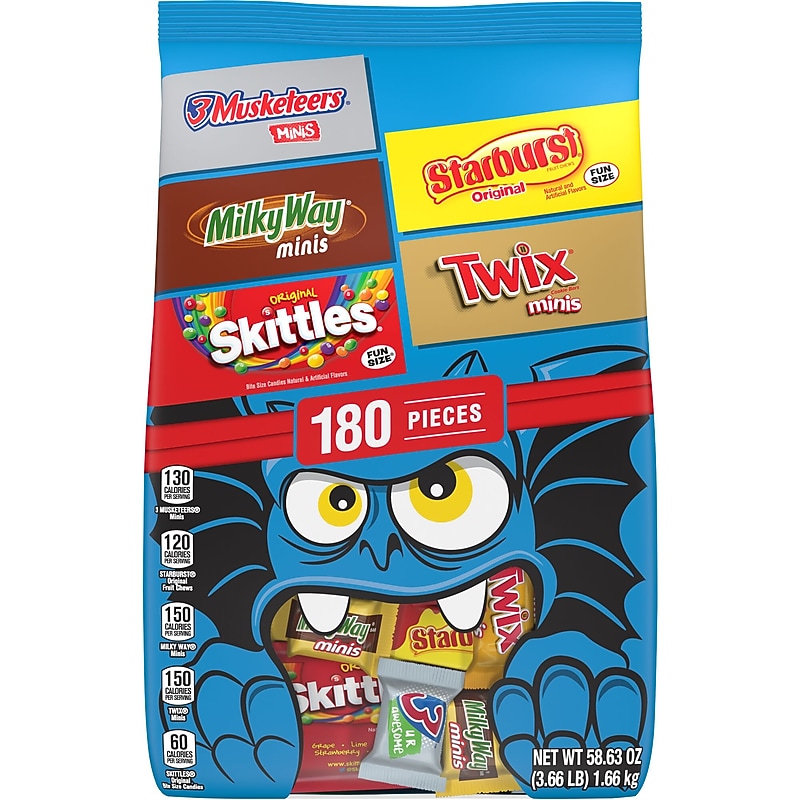 Mars Assorted Milk Chocolate and Candy Halloween Variety Pack, 58.63 oz., 180 Pieces/Bag (MMM60047) image 1