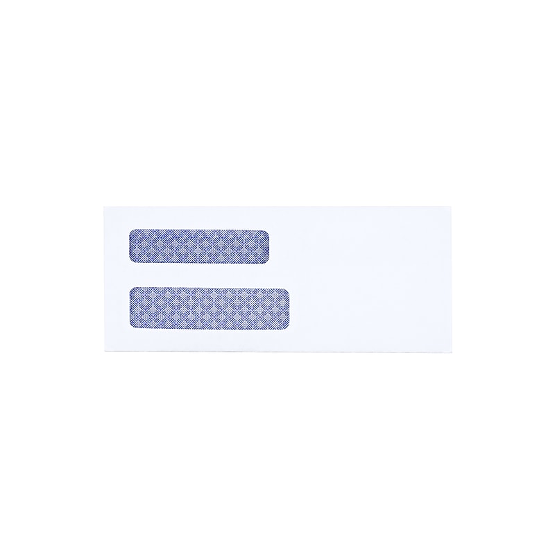 Staples Self Seal Self Seal Security Tinted #8 Double Window Envelopes, 3 5/8" x 8 5/8", White, 500/Box (ST28732-CC) image 1