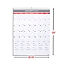 2026 Staples 22.19" x 29" Monthly Wall Calendar, White/Red/Gray (ST63005-26)~#|#~84719F46-084A-4E55-B427947135A67BF5_sc7