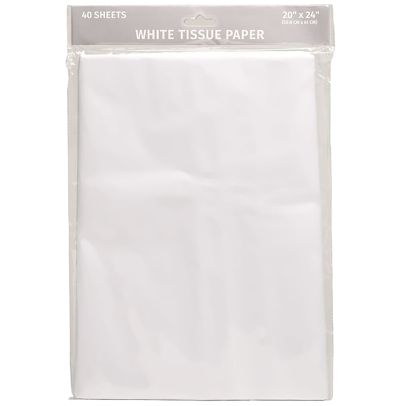 Excello Global Products 20" x 24" Tissue Paper, White, 40 Sheets/Pack (EGP-OF-TP-2024) image 1