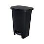 GLAD Plastic Step Trash Can, 13-Gallon, Black (GLD-74130-1)~#|#~8480A27F-15F5-4AAE-9F41E9F5FE00EA7A_sc7