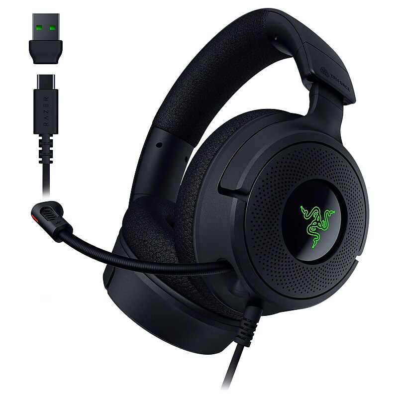 Razer Kraken V4 X Gaming Headset with Type C & Type A Cable for PC, Mac, PS5, Nintendo Switch, Steam Deck, Smartphone image 1