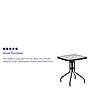 Flash Furniture Barker Square Tempered Glass Metal Table (TLH073A1)~#|#~848D64B5-2D87-4F7D-B41CCAA008AC0AA1_sc7
