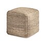 Anji Mountain Sierra Cocoa Fabric Square Pouf Ottoman (AMBPF178-1616)~#|#~848D6677-953D-4763-82C5E8063D06521F_sc7