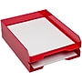 JAM PAPER Stackable Paper Trays, Red, Desktop Document, Letter, & File Organizer Tray, Sold Individually (344res)~#|#~8490F8B3-CD5A-4A4C-B7477A5D21395DF4_sc7