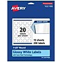Avery Laser/Inkjet Round Multipurpose Labels, 1.5" Dia, Glossy White, 200 Labels/Pack (94506)~#|#~8491195C-FDE6-4171-83AD81FFE8AA6499_sc7