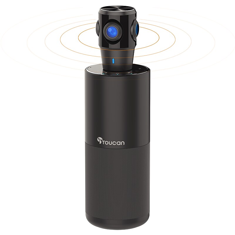 Toucan Video Conference System 360:  360 Degree Panoramic Camera, Conference Speaker, Black (TCSS360KU) image 1