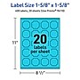 Avery Square Decorative Edge Multipurpose Labels, 1-5/8" x 1-5/8", Bright Blue, 400/Pack (94110)~#|#~8491885B-3BA2-42D9-A84A20F27F58ECCF_sc7