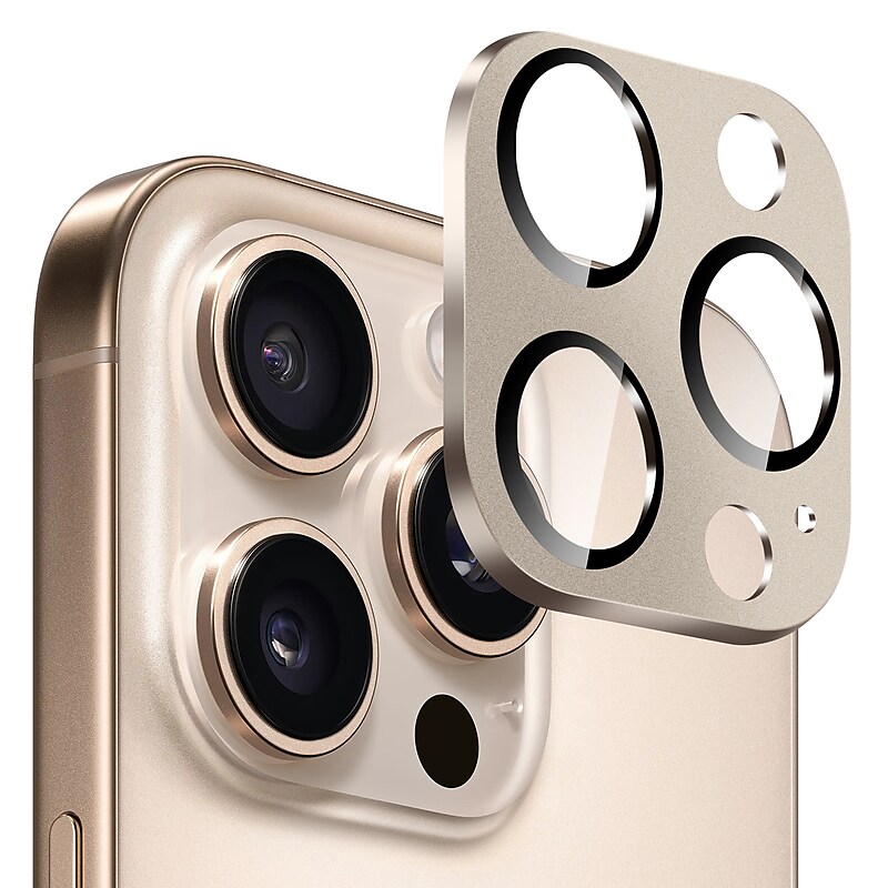SaharaCase Ultra-Strong Camera Lens Protector for Apple iPhone 16 Pro and 16 Pro Max, Desert Titanium, 2/Pack (ZD00164) image 1