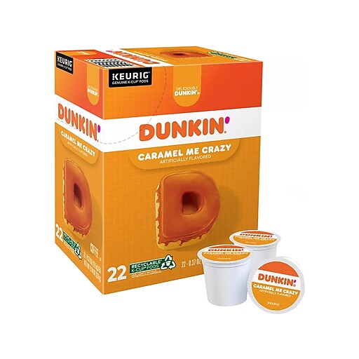 Dunkin' Caramel Me Crazy Coffee Keurig® KCup® Pods, Medium Roast, 22