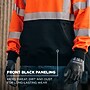 GloWear 8311BK High Visibility Long Sleeve Black Bottom Hooded Sweatshirt, ANSI Type R Class 3, Orange, Large (22884)~#|#~849336FC-C4A0-4663-AFA07FF2D0905E0A_sc7