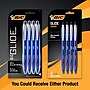 BIC Glide Retractable Ballpoint Pen, Medium Point, 1.0mm, Blue Ink, 4/Pack (13938)~#|#~84960C6B-9360-448C-87F601E862F6FF26_sc7