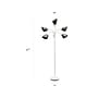 Simple Designs 67" White Metal Floor Lamp with 5 Adjustable Cone Shades (LF2006-GOW)~#|#~84964280-A0B7-4542-90358C3AC64E1344_sc7