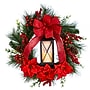 Nearly Natural Poinsettia and Berry Holiday Lantern Christmas Wreath, 28" (W1272)~#|#~84970D15-0A54-40A4-BED21F1E65ACF6DA_sc7
