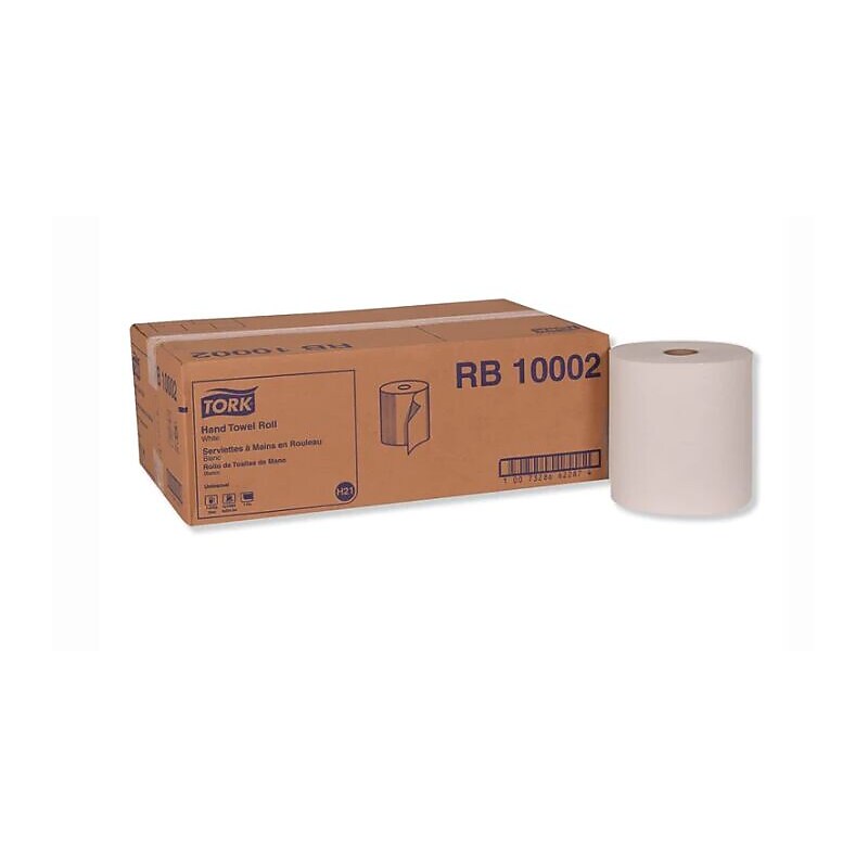 Tork Hardwound Roll Towel, 1-Ply, White, 6/Carton (TRKRB10002) image 1