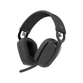 Logitech Zone Vibe 100 Wireless Noise Canceling Over-Ear Headphones, Bluetooth, Graphite (981-001256)