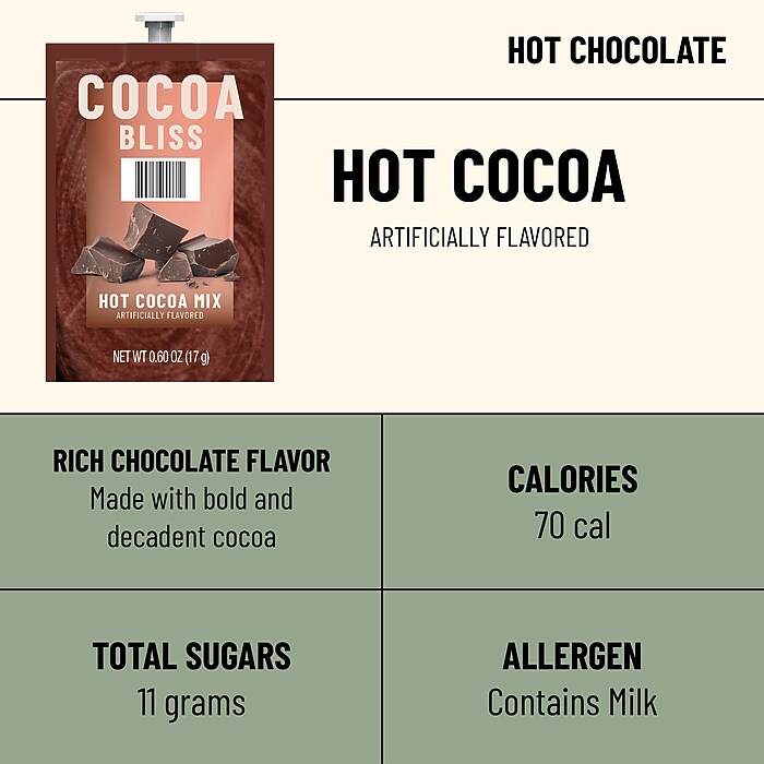 Lavazza Cocoa Bliss Hot Cocoa, Flavia Freshpacks, 36/Carton (48720