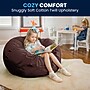 Flash Furniture Cotton Twill Bean Bag Chair, Brown (DGBEANLGSLDBN)~#|#~849EE4D9-3FFD-40B1-AD74D897A4EF17FF_sc7