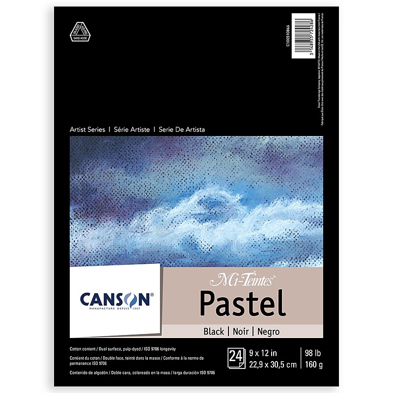 Canson Artist Series 9" x 12"Mi-Teintes Pastel Pad, 24 Sheets/Book, 2/Bundle (MCX100510866-2) image 1